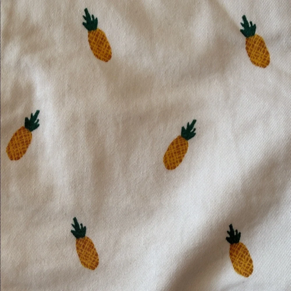 J. Crew White Pineapple Print Men's Shorts